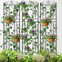 2 Pcs Large Metal Garden Trellis for Outdoor Yard & Patio