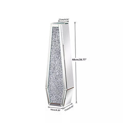 Silver Mirrored Floor Vase Luxury Diamond Flower Vase Living Room Home Office