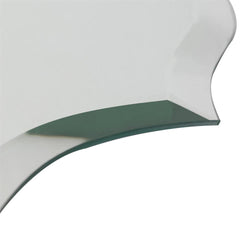 Beveled Silver Oval Wall Mirror Versatile Frameless Design for Vertical or Horizontal Display