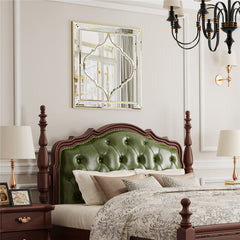High-grade Unique Decorative Accent Mirror Elegant Square Wall Silver HD Mirror