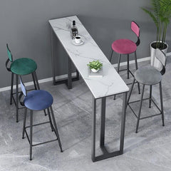 Modern Heavy Real Stone Console Table Hallway Entryway Table Metal Narrow Desk