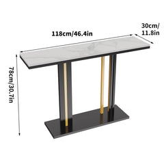 Heavy Duty Marble Entry Console Table Extra Large Sofa Table Accent Furniture