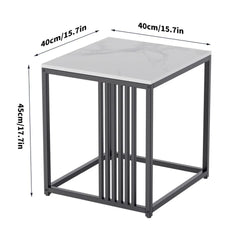 Premium Natural Marble Texture Side End Table Coffee Table Large Bedside Table