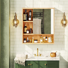 Xl Bathroom Wall Mirror Medicine Cabinet With Single Door And Adjustable Shelves