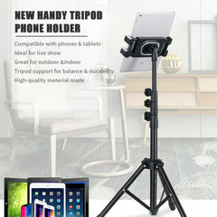 Adjustable 4.7-12.9" Stable Tripod Floor Stand Lazy Tablet Mount Holder for iPad