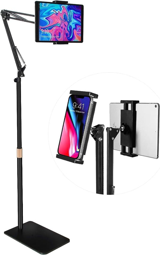 360 Tablet Floor Stand Adjustable 5-12.9 Inch Overhead Phone Desktop Holder