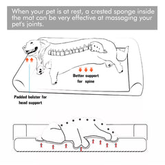P&P Pet Cot with Bolster Support and Breathable Mesh Design for Dogs to Lounge(XL)