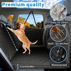 Large Dogs Back Seat Extender Waterproof Dog Hammock Car Seats with Hard Bottom