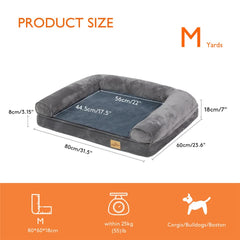 Medium Orthopedic Dog Bed with Bolster Comfort Mattress