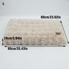 Plush Pet Bed with Non Slip Base and Removable Cover