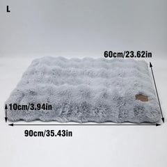 Plush Pet Bed with Non Slip Base and Removable Cover