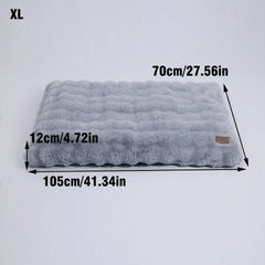 Plush Pet Bed with Non Slip Base and Removable Cover