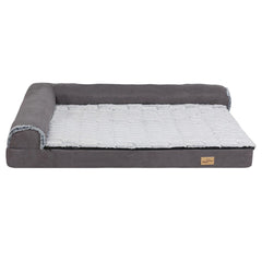 Jumbo Orthopedic Dog Bed Sofa Lounge - Raised High Bolster Pet Bed with Washable Cover Size XL