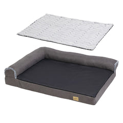 Jumbo Orthopedic Dog Bed Sofa Lounge - Raised High Bolster Pet Bed with Washable Cover Size XL