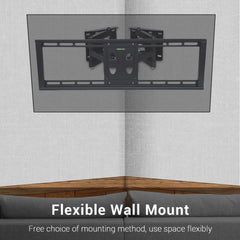 32"-65" Heavy Duty Wall Corner Tv Mount Articulating Premium Swing Arm Bracket