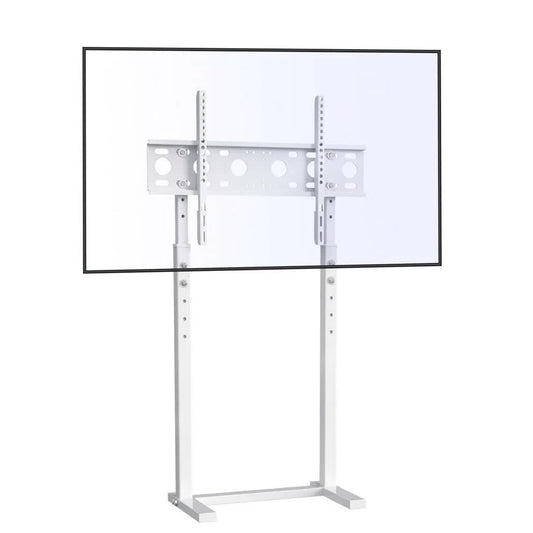 32-60 Inch TV Floor Stand Base - Universal Large TV Mount Holder Bracket - Adjustable Freestanding TV Stand for Living Room Bedroom - White