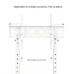 32-60 Inch TV Floor Stand Base - Universal Large TV Mount Holder Bracket - Adjustable Freestanding TV Stand for Living Room Bedroom - White