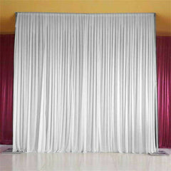 3mx6m 10ft Silk White Backdrop Drapes Curtain Wedding Ceremony Party Home Window Decor