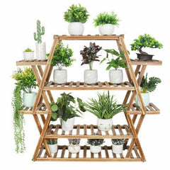 Multilayer Corner Garden Plant Stand Elegant and Practical Display Solution