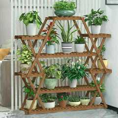 Multilayer Corner Garden Plant Stand Elegant and Practical Display Solution