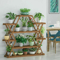 Multilayer Corner Garden Plant Stand Elegant and Practical Display Solution