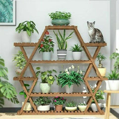Multilayer Corner Garden Plant Stand Elegant and Practical Display Solution