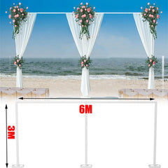 3M*6M Telescopic Wedding Backdrop Stand Balloon Curtain Hanging Pipe Background