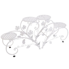 Outdoor Indoor Metal Flower Pots Planter Plant Stands Garden Shelf Racks