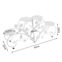 Outdoor Indoor Metal Flower Pots Planter Plant Stands Garden Shelf Racks