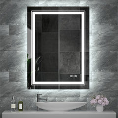 Modern Luxury: LED Mirror with Defogger 600*800mm Double LED