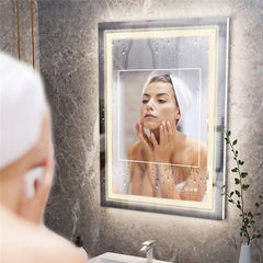 Modern Luxury: LED Mirror with Defogger 600*800mm Double LED