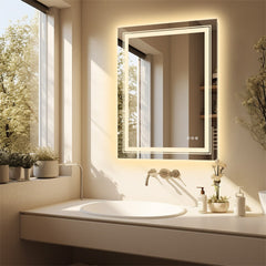 900*700MM Dimmable LED Bathroom Mirror Antifog Wall Mounted Vanity Makeup Mirror
