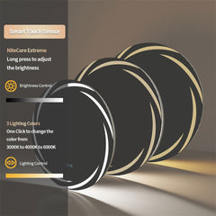 Round LED Anti-Fog Backlit Bathroom Mirror(60x60cm)