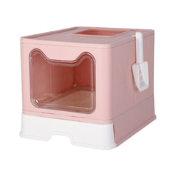 Xxl Large Cat Litter Box Self-Cleaning No Smell Pet Toilet Box With Tray & Scoop