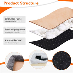 Memory Foam Dog Sofa with Orthopedic Bed & Rim Pillow
