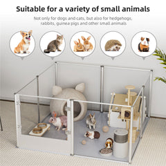 Versatile Sleek Thick Acrylic Pet Playpen Dog Puppies Run Kennel Rabbit Play Pen