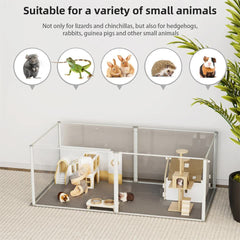 Large Acrylic Dog Playpen Fence Clear Pet Fertility Cage Fence Enclosure Playgroup
