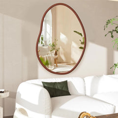 Large Wooden Frame Wall Mirror - Entryway & Hall Decor