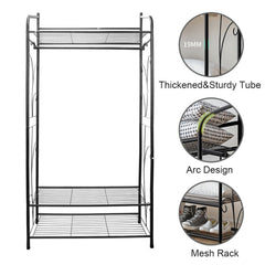 Extra Large Metal Clothes Rail Storage Dress Hanging Garment Rack Portable Stand