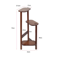 3 Tier bamboo plant stand for garden and living room-Brown