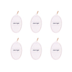 6 pcs Clevinger Eco Oval Facial Exfoliating Loofah – Biodegradable Skin Exfoliation Pads