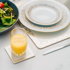 Clevinger Set of 4 MD Placemats Gold Border