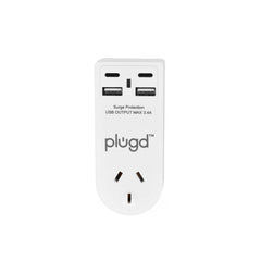2 USB-A and 2 USB-C Wall Charger with Surge Protection