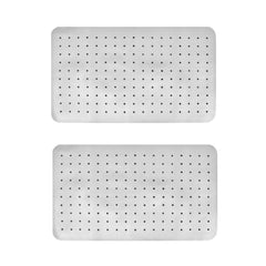2Pack 70×40 cm Anti‑Slip Grip Shower Mat Quick‑Dry Bath Mat with 100+ Suction Cups