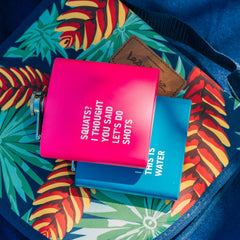 2 Pcs Stainless Steel Hip Flask (175 ml Each) – Funny Quotes, 4 Super‑Bright Colours