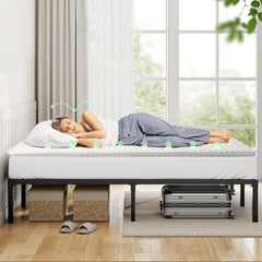 8cm Memory Foam Topper with Bamboo Mattress Cover - Queen