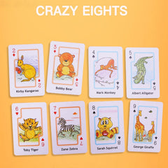 Crazy Eight Hearts Old Maid Fish Educational children card games - Set of 4 Assorted