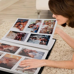 Extra Large 600-Pocket Leather Photo Album - Brown