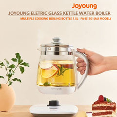 Hoper Layer Eletric Glass Kettle Water Boiler Multiple Cooking Boiling Bottle 1.5L FA-K1501 AU Model
