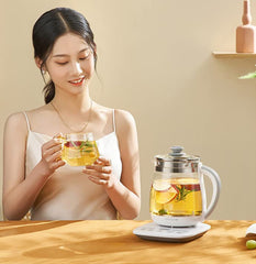 Hoper Layer Eletric Glass Kettle Water Boiler Multiple Cooking Boiling Bottle 1.5L FA-K1501 AU Model